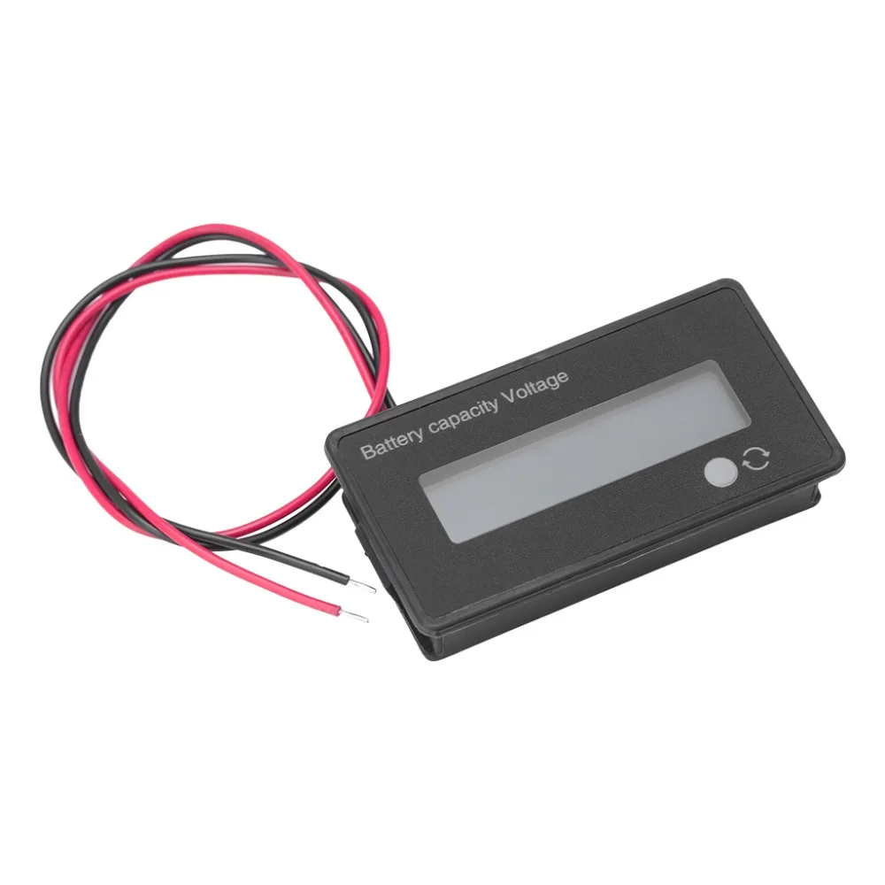 

12V LCD Acid Lead Lithium Battery Capacity Indicator Voltmeter Voltage Tester Electronic Device Tools
