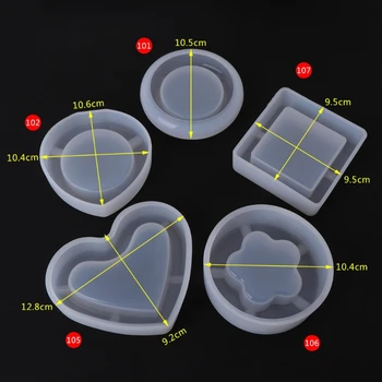 

Silicone Mold DIY Geometric Resin Pendant Mirror Crafts Ashtray Jewelry Making