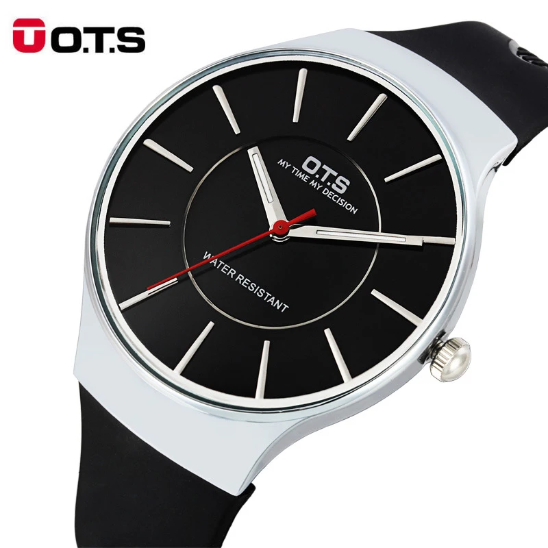 

OTS Top Luxury Brand Watch Men Wrist Waterproof Analog Quartz Minimalist Watch Relogio Masculino Fashion Thin Army Male Clock