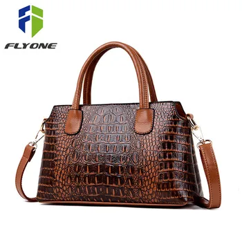 

2019 New Vintage Luxury Handbags Women Bags Designer Crocodile Leather Handbag Ladies Shoulder Bag Bolsa Feminina Sac Main Femme