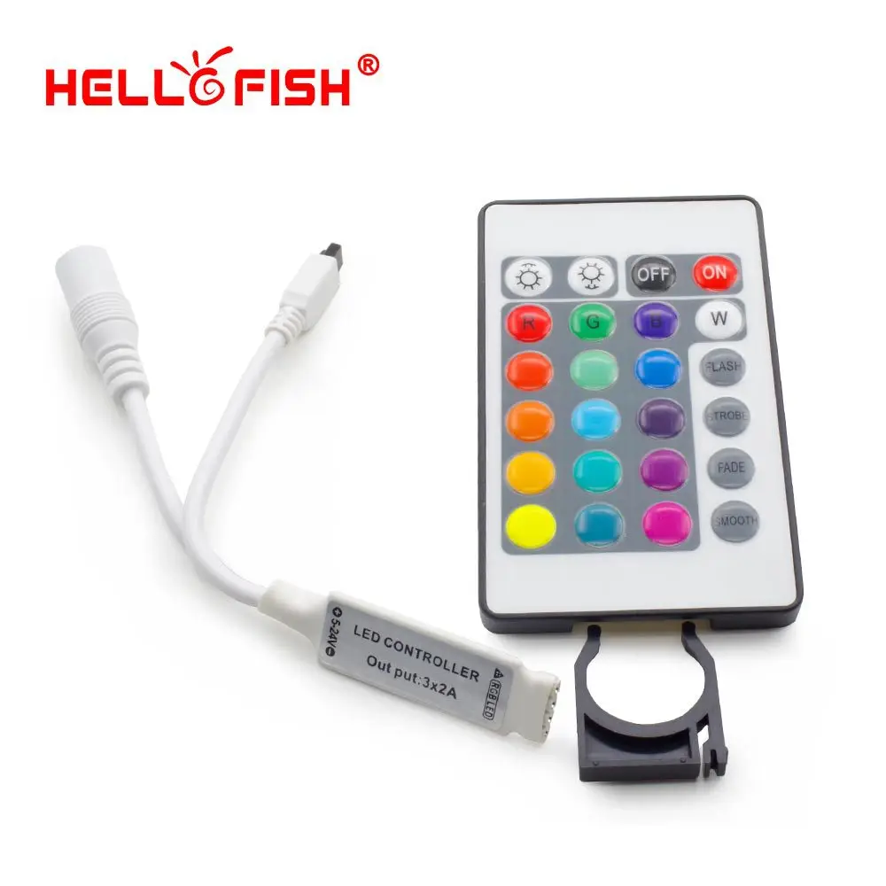 Hello Fish Mini 24 keys RGB IR Remote Controller, LED ...