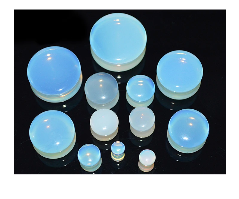 BODY PUNK Plugs And Tunnels Organic Natural Polished Stone Ear Plug Double Flare Gauges 5mm-25mm Body Jewelry Piercing PLG 046  (7)