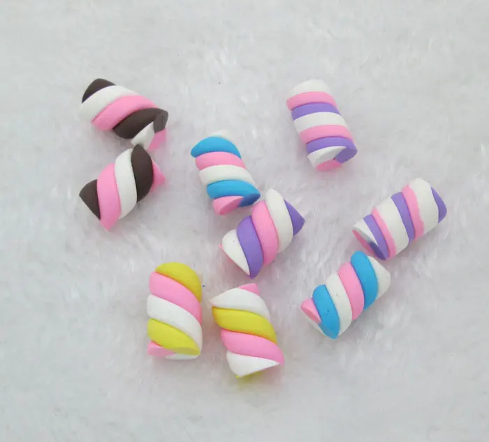 

20Pcs Colorful Clay Decoration Crafts Kawaii Bead Flatback Cabochon Fridge Magnet Scrapbook DIY Accessories Buttons