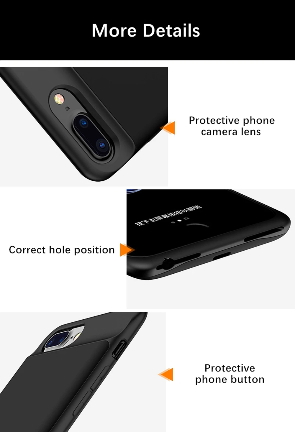 Чехол для зарядного устройства KALUOS для iPhone 6, 6 S, 7, 8, 5000 мА/ч, внешний аккумулятор для iPhone 8, 7, 6, силиконовый чехол для задней панели телефона
