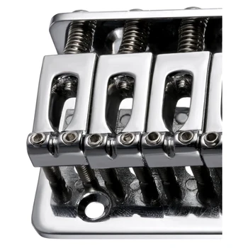 

MSOR-Silver 6 String Fixed Hard Tail Guitar Bridge Guitar Tailpiece for 65mm Electric Guitar