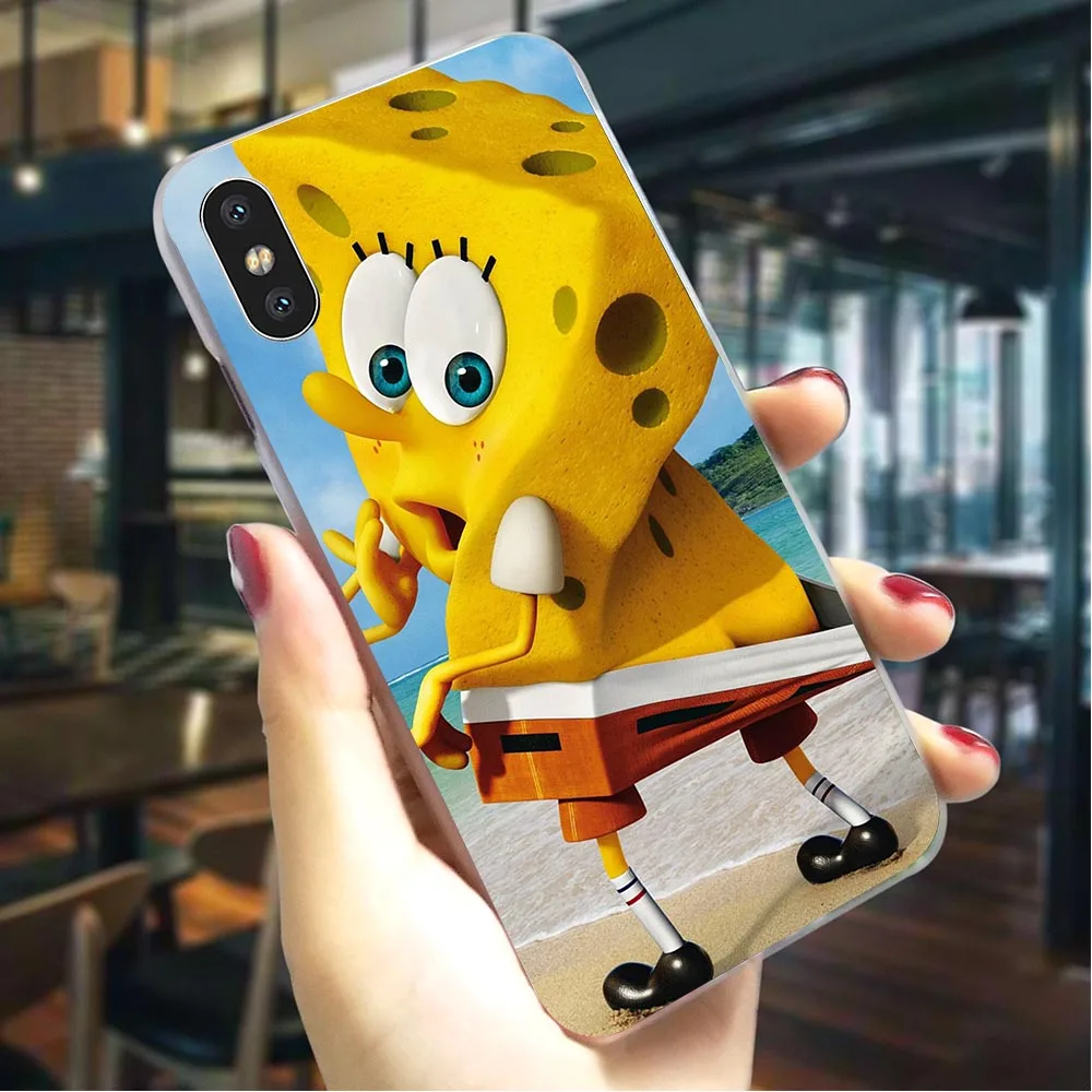 Чехол для телефона SpongeBob SquarePants iPhone 6S 5 5S SE 6/6 6S Plus 7 8/7 8 Plus X XS XR Xs Max, жесткий чехол с принтом