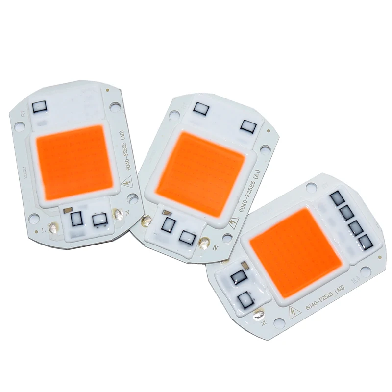 AC110V 220 В COB светодиодный фито чип лампа полный спектр 20 Вт 30 50 Диод для выращивания