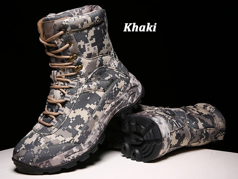 CUNGEL/Тактические Военные походные ботинки; Водонепроницаемая походная обувь; мужские ботинки; кожаная обувь; ботинки для охоты; спортивная обувь для путешествий