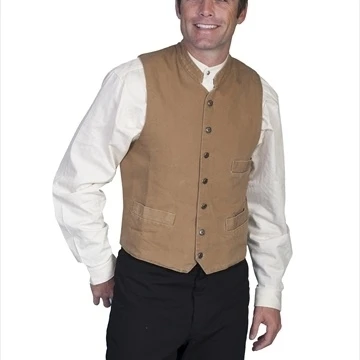 Scully RW149-BRN-M Rangewear 100 Percent Cotton Mens Outrider Vest - Brown Medium (1)