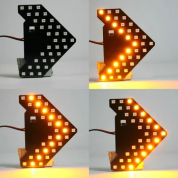

Yellow 33SMD Sequential LED Arrows For Car Auto Side Mirror Turn Signal Lights New