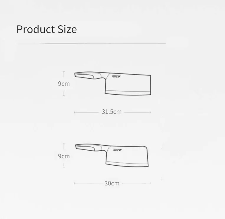 Xiaomi Mijia 4Cr13 Stainless Steel Knife Set Non-stick Cooking Tool Durable Kitchen Chopping Bone Knife Slicing Knifes D5 (18)
