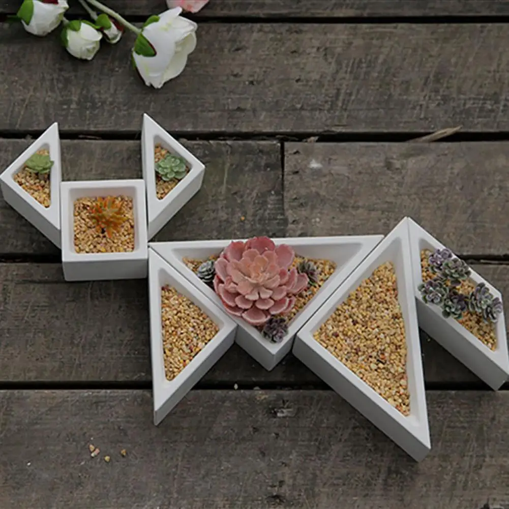 Concrete Planter Succulent Plants Cement Silicone Mold DIY Clay Craft Geometric Flower Pot Ceramic Plaster Vase | Дом и сад