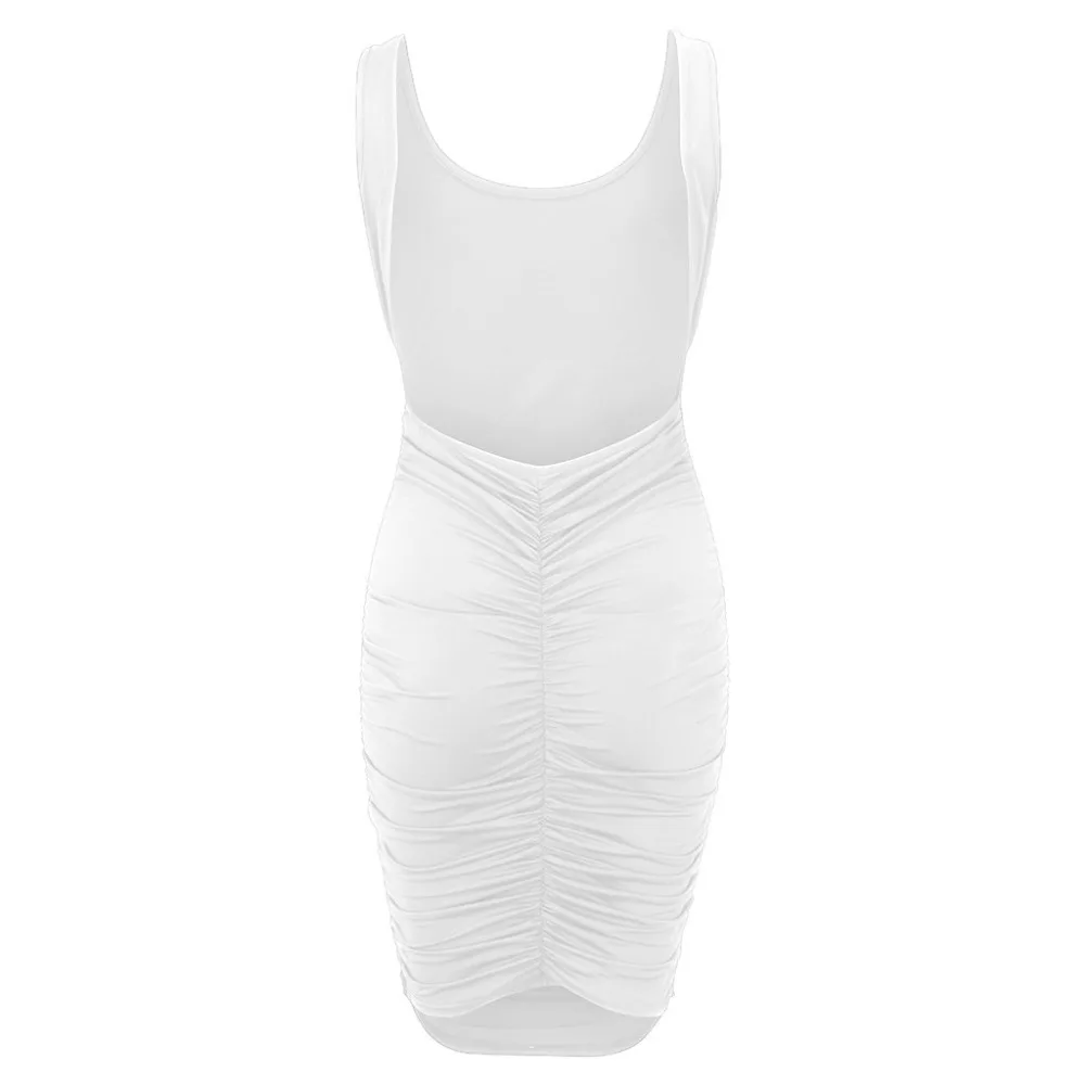 2019 Fashion sexy woman halter beach dress long tight-fitting sleeveless cutout beach dress cotton pretty dress cover up 40J6 (26)