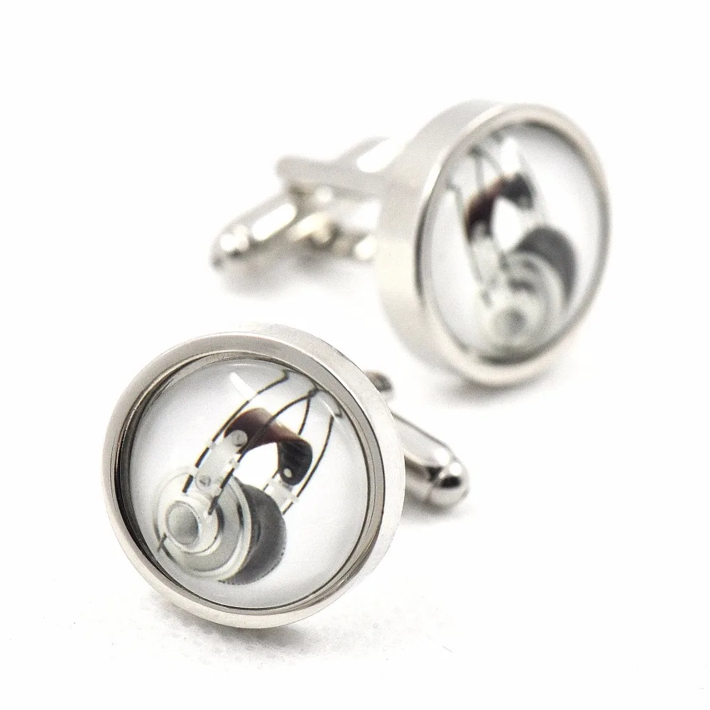 MFYS Earphone Cufflinks Handmade Cufflinks Brand Cufflinks for men's
