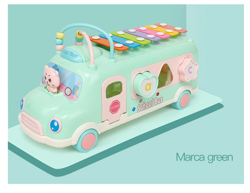 Piano de Brinquedo Musical do Bebê Bater na Tecla de Piano Educativos de Som Brinquedos do Bebê Instrumento Crianças Música Ônibus Classificador 8-note Criança Brinquedos 17 Brinquedos e hobbies