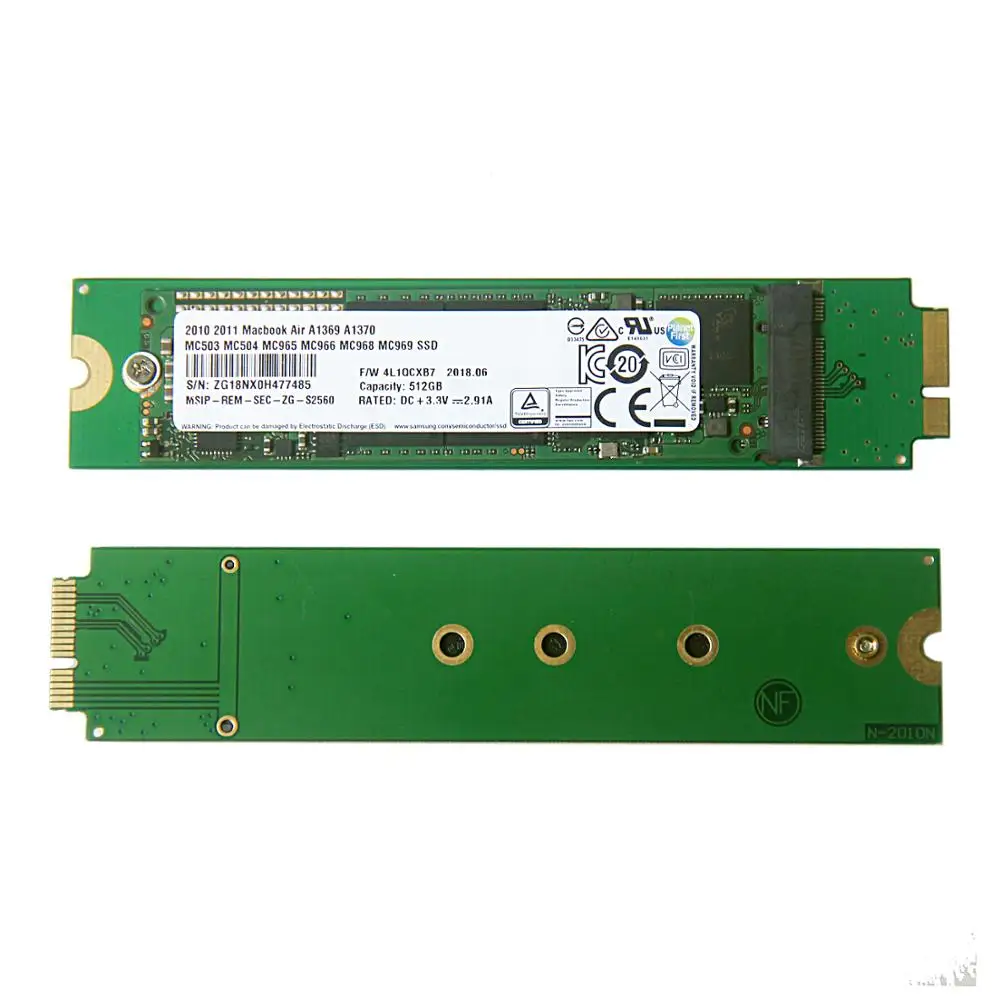 2010 2011 Apple Macbook Air A1369 A1370 SSD 512 Гб Твердотельный накопитель|Внутренние твердотельные