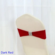 Цвет темно-красный ленты для галстука лайкра пояс стул с поясом-бабочкой лента для свадебной вечеринки украшение для банкета с Блестящий Пояс