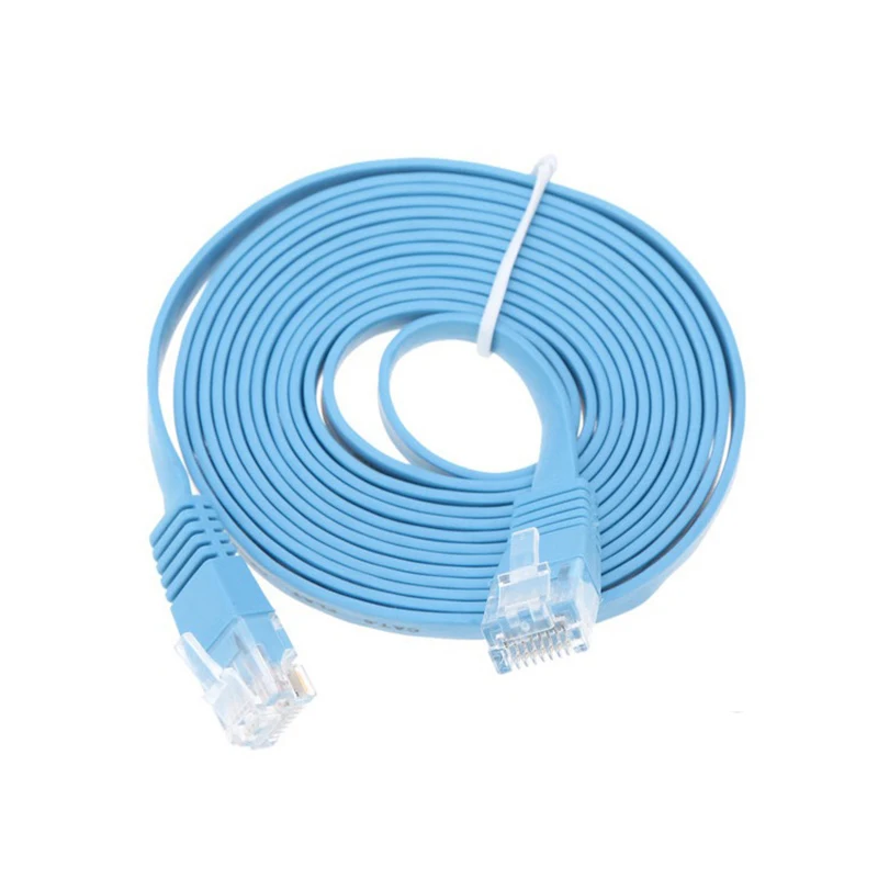 Плоский Ethernet кабель RJ45 CAT6 0 3 м 5 1 2 сетевой гигабитный Lan коммутационный для ПК