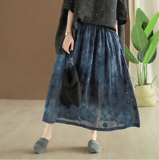 

Summer Skirt Women Fashion Elastic Waist Brierf Skirt New Female Loose Casual flower Vintage Skirt 2019 Mori girl