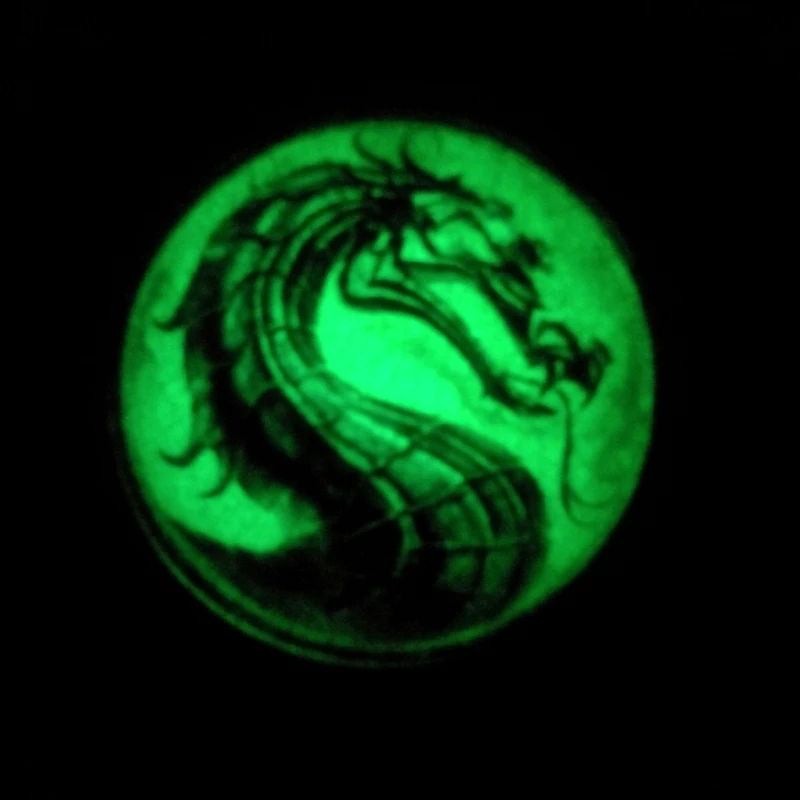 Светится в темноте ожерелье с драконом Mortal Kombat стеклянный кулон для фотографии