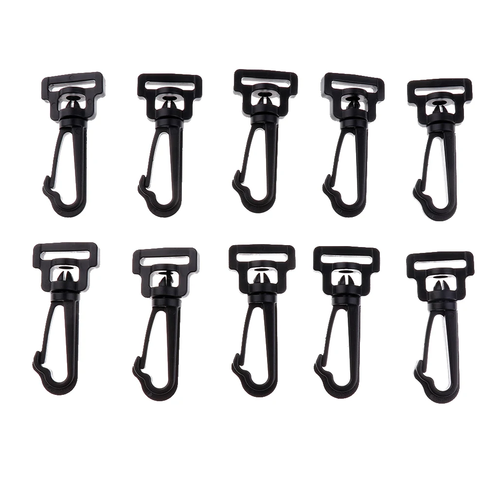 10Pcs 2/2.5/3/3.8mm Plastic Swivel Snap Hooks Buckle Hardware Paracord Outdoor Backpack Straps Webbing Bag Parts Accessories