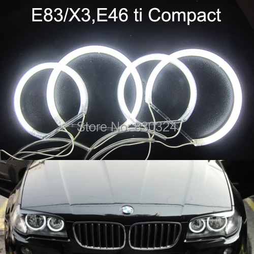 

CCFL Angel Eye Halo Light Error Free for BMW E83 X3 E46ti compact 3 series Warm White