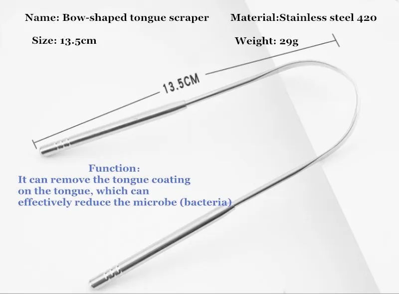 2 шт.. Дуга из нержавеющей стали-shaped скребок для языка уход за полостью рта Bad Breath Sweeper инструмент для гигиены полости рта использование