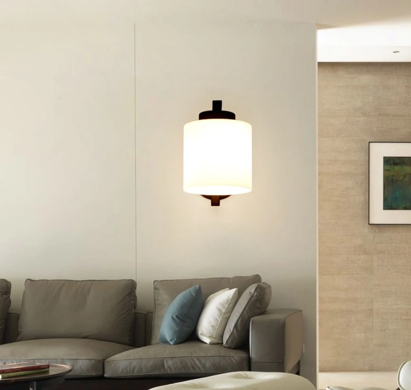 Retro Antique LED Glass Wall Light Stair Wall Light Family Indoor Living Room Bedroom Bedside Aisle Corridor Glass Wall Light (11)