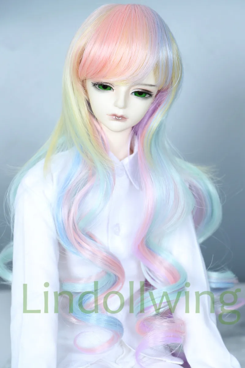 

1/3 8-9" Bjd Wig Dal Pullip BJD SD MSD DOD DD Dollfie Doll Gradient Curly wigs