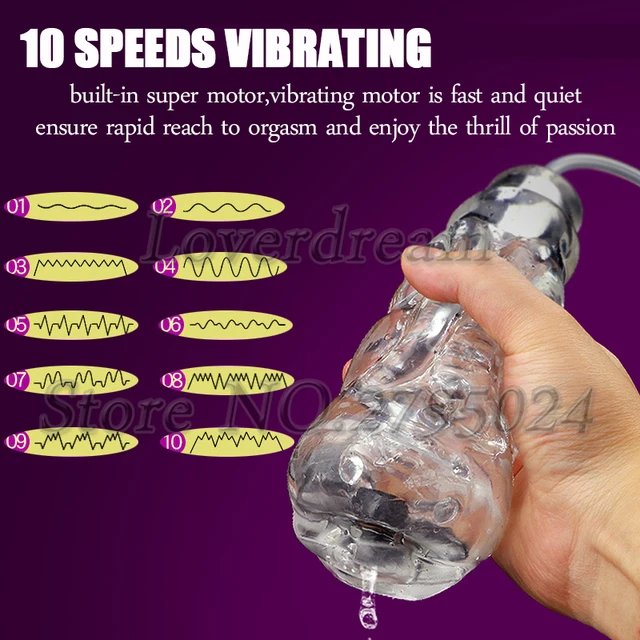 10 Speeds Air Pressure Thrusting Oral Sucking Blowjob Penis Exercise Vibrator Sex Toys For Men Pussy Male Masturbator Machine 2