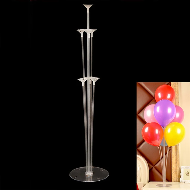 New 1 Set Balloons Column Stand Plastic Balloon Support with 7 Tubes Birthday Party Decoration Valentines Day Wedding Decor