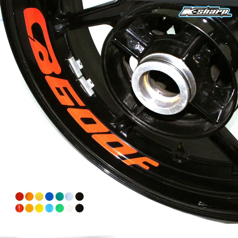 

8 X CUSTOM INNER RIM DECALS WHEEL Reflective STICKERS STRIPES FIT HONDA CB 600F