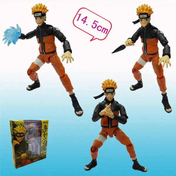 Hot ! NEW 15cm Naruto movable Uchiha Sasuke Uzumaki Naruto action figure toy Christmas gift doll (3)