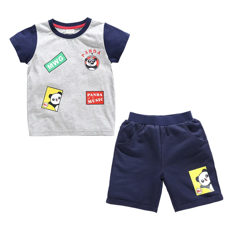 Boy set cotton children short sleeve T-shirt baby shorts two-piece set