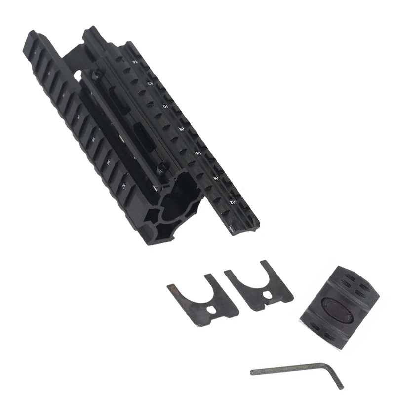 

Tactical Hunting Shooting AK 47/74 Series Quad Rail Hand Guard Integrate System RIS Mount with free 12pcs cover Black Hot Sales