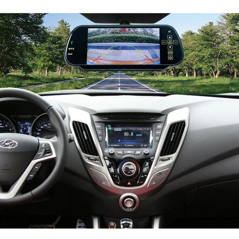 HD 7 &quotTFT автомобильный монитор заднего вида парковочный SD USB с Bluetooth комплект
