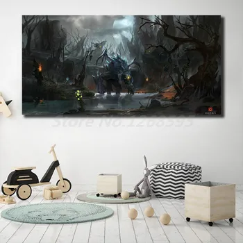 

Dota 2 Roshan Wallpapers Wall Art Canvas Poster And Print Canvas Painting Decorative Picture For Office Living Room Home Decor