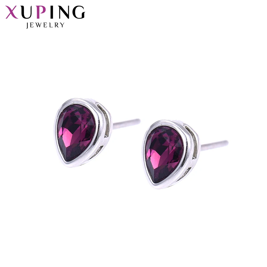 Xuping модные простые серьги в форме капли воды кристаллы от Swarovski романтическое