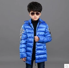 HOT 2016 Winter boy C pure color turtleneck cotton padded clothes Leisure zipper unlined upper garment