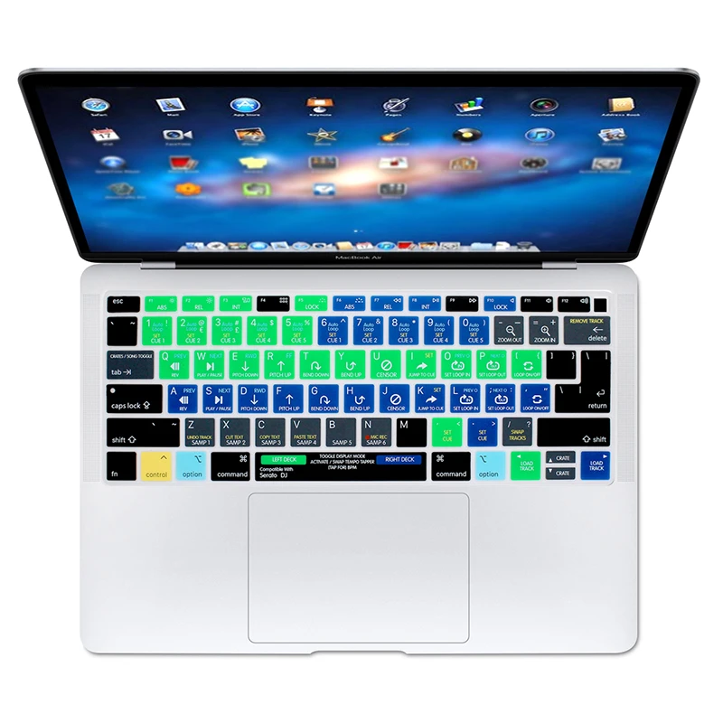 Serato DJ ярлыки Hotkey силиконовая клавиатура кожного покрытия для MacBook новейший Air 1" выпуска A1932 с дисплеем retina