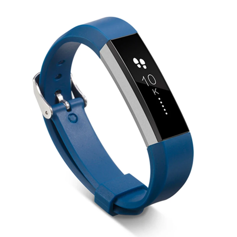 Sports Safety Replacement TPE Wristband Strap Metal Clasp Buckle For Fitbit Alta Bracelet Tracker Wrist Support Band Strap