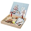 100+Pcs Wooden Magnetic Puzzle Toys Children 3D Puzzle Figure/Animals/ Vehicle /Circus Drawing Board Learning Wood Toys Gifts 5