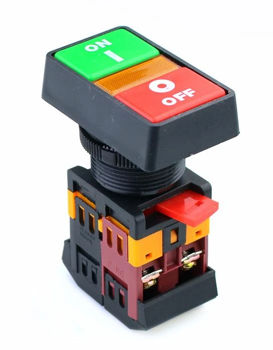

5pcs PPBB-30N ON OFF START STOP Push Button w Light Indicator Momentary Switch Red Green Power