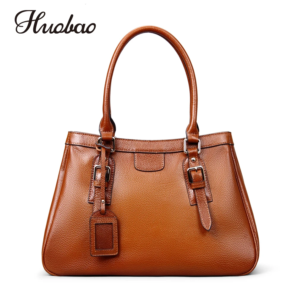 Women Genuine Leather Handbags Luxury Designer Ladies Shoulder Bags 100