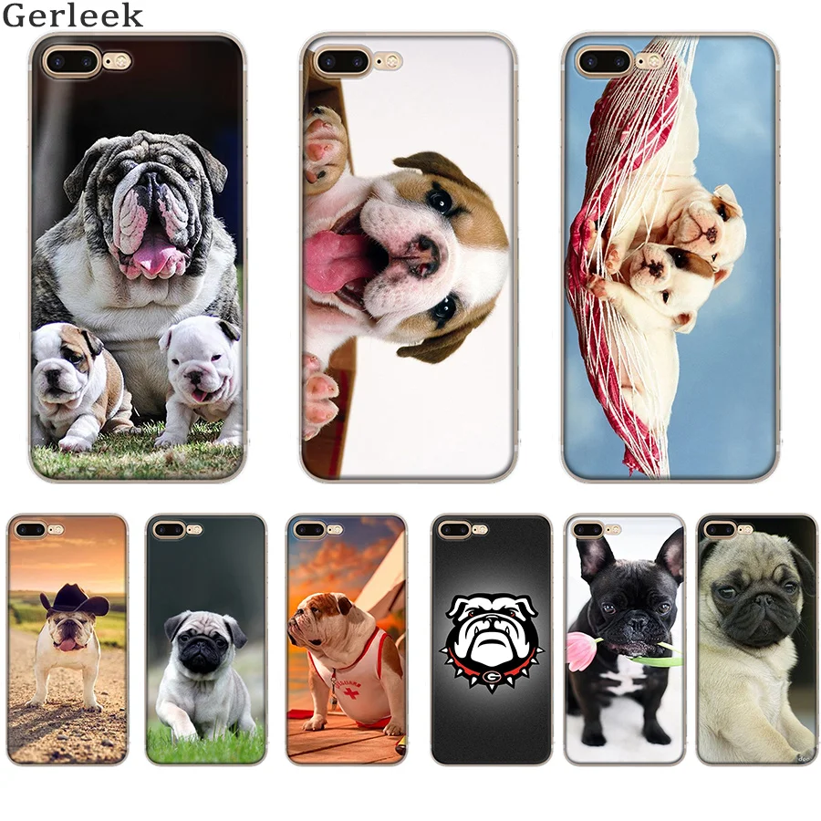 

Phone Case for iPhone 11 Pro X XS XR Max 6 6s iPhone 7 8 Plus5 5s SE Cover Cute Dog English Bulldog Tremendous Hard PC