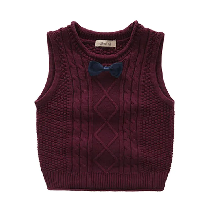 Children Sweater Autumn New Pattern Child Vest Knitting Leisure Time Vest 100% Cotton good quality boy vest Gentleman costume
