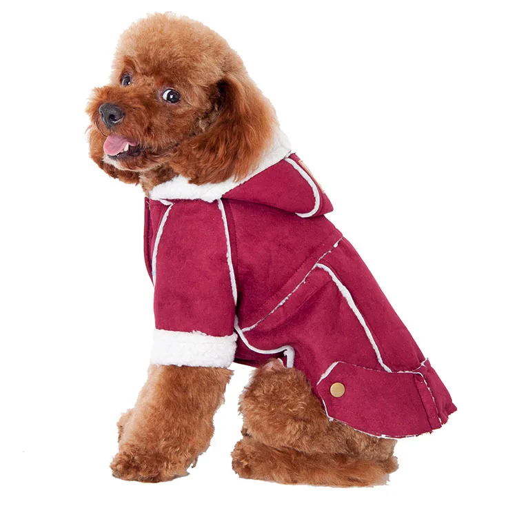 Small Pet Dog Cat Winter Warm Suede Coat Jacket Puppy Outwear Costumes