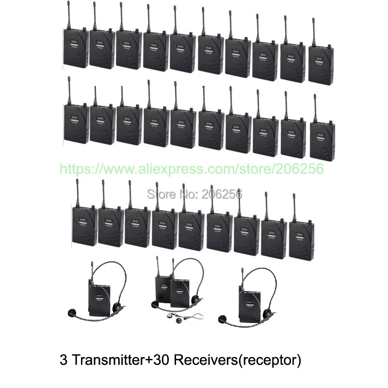 TAKSTAR УВЧ-938 UHF Беспроводной гид Системы, синхронного перевода, аудио-визуальное eduation 3 передатчик+ 30 приемники