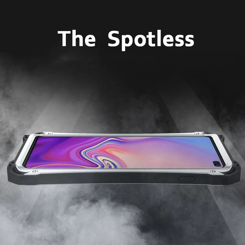 Для samsung Galaxy S10 плюс чехол противоударный бронированный чехол для samsung S10 Алюминий металлический силиконовый гибридный чехол для iPhone X с полным покрытием для защиты
