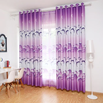 

Dolphin Printing Window Curtains Blackout Curtain Panel for Bedroom Living Room